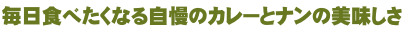 毎日食べたくなる自慢のカレーとナンの美味しさ